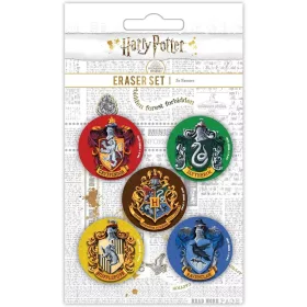 Harry Potter Eraser Set Hogwarts Crests