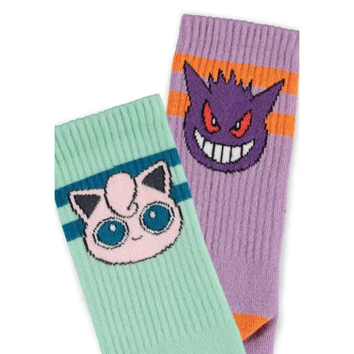 Pokemon Zokni 2-Pack Heads Grey 35-38