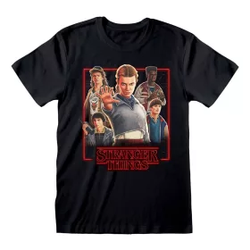 Stranger Things T-Shirt Characters in Glowing Box Size S