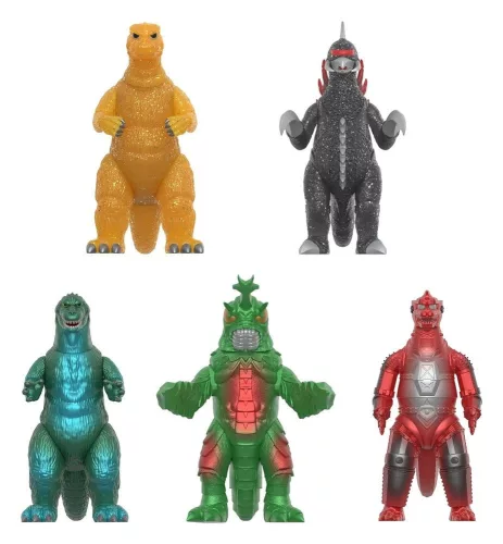 Godzilla Toho (Metallic) Action Figure Blind Box Wave 5 Display (12)