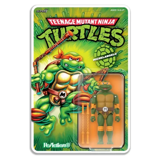 Teenage Mutant Ninja Turtles ReAction+ Action Figure Wave 02 Michelangelo