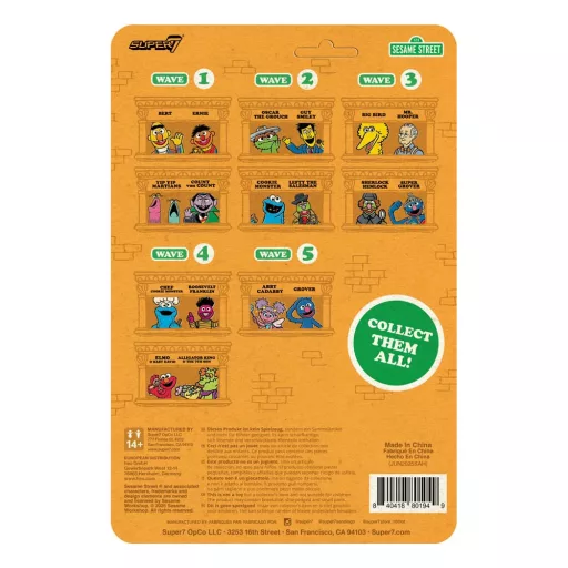 Sesame Street ReAction Action Figure Wave 05 Grover 10 cm