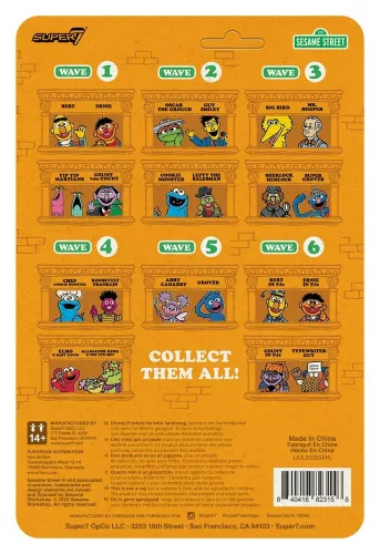 Sesame Street ReAction Action Figure Wave 06 Bert (PJ) 10 cm