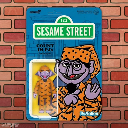 Sesame Street ReAction Action Figure Wave 06 Count Von Count (PJs) 10 cm