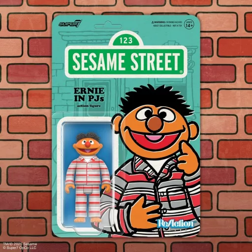 Sesame Street ReAction Action Figure Wave 06 Ernie (PJs) 10 cm