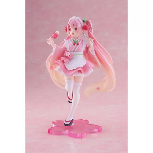 Hatsune Miku PVC Statue Newley Written Sakura Miku Japanese Cafe Ver. Reissue 18 cm