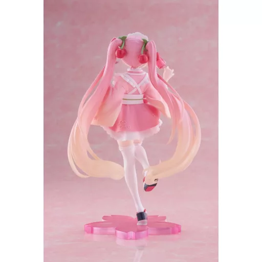 Hatsune Miku PVC Statue Newley Written Sakura Miku Japanese Cafe Ver. Reissue 18 cm
