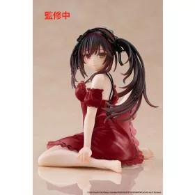   Date A Live V PVC Statue Desktop Cute Figura Kurumi Tokisaki Nightwear Ver. Renewal 13 cm