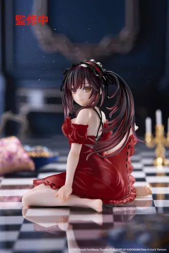 Date A Live V PVC Statue Desktop Cute Figura Kurumi Tokisaki Nightwear Ver. Renewal 13 cm