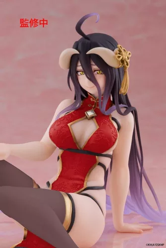 Overlord PVC Szobor Desktop Cute Figure Albedo Chinese Dress Ver. Renewal 13 cm