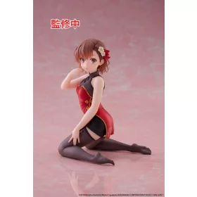   A Certain Scientific Railgun PVC Statue Desktop Cute Figure Mikoto Misaka Chinese Dress Ver. 13 cm