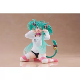   Hatsune Miku PVC Statue Desktop Cute Figure Hatsune Miku Cat Ear T-Shirt Ver. 13 cm