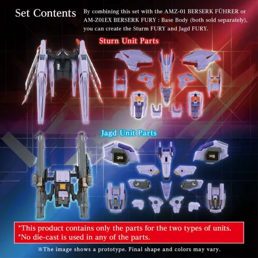 Zoids Model Kit Accesoory Set AM-Z01CP Berserk Fury Sturm & Jagd Unit