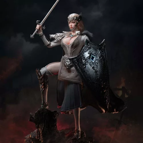 The Girl Under Wolf's Ward Action Figure 1/6 Alina (Silver) 30 cm