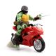 Teenage Mutant Ninja Turtles BST AXN Figura with Vehicle Raphael with Motorcycle (IDW Comics) 13 cm