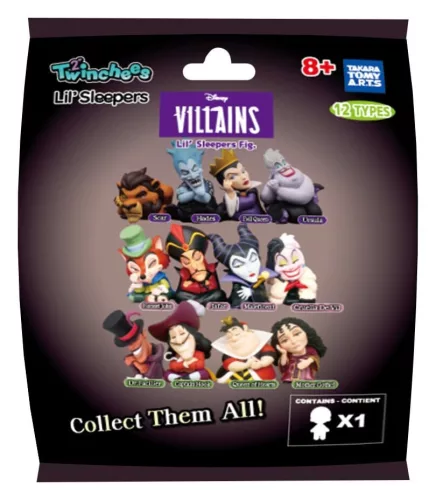Disney Villains Twinchees Mini Figures Lil' Sleepers 5 cm Blind Pack Display (24)