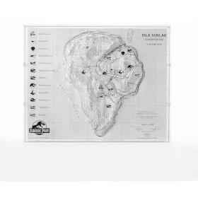 Jurassic Park Topographic Map Isla Nublar