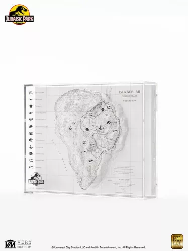 Jurassic Park Topographic Map Isla Nublar