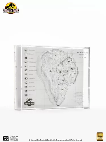 Jurassic Park Topographic Map Isla Nublar