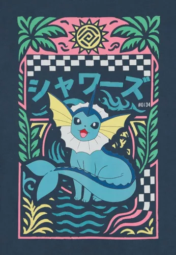 Pokémon T-Shirt Vaporeon Navy