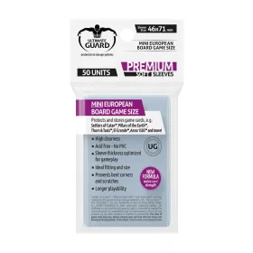   Ultimate Guard Premium Soft Sleeves for Board Game Cards Mini European (50)