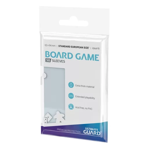 Ultimate Guard Premium Soft Sleeves for Board Game Cards Standard European (50)