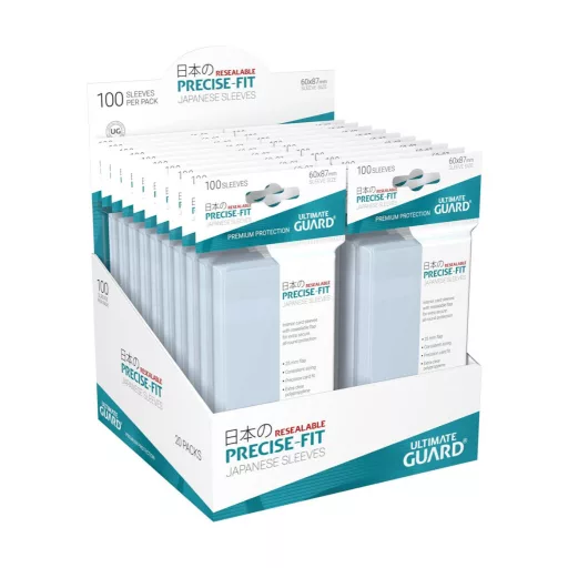 Ultimate Guard Precise-Fit Sleeves Resealable Japanese Size Transparent (100)