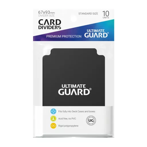 Ultimate Guard Card Dividers Standard Size Black (10)