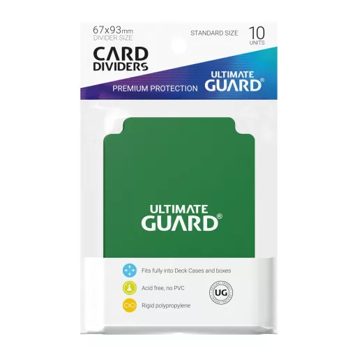Ultimate Guard Card Dividers Standard Size Green (10)