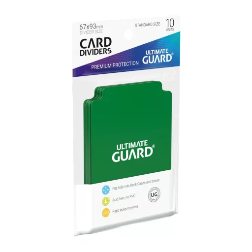 Ultimate Guard Card Dividers Standard Size Green (10)