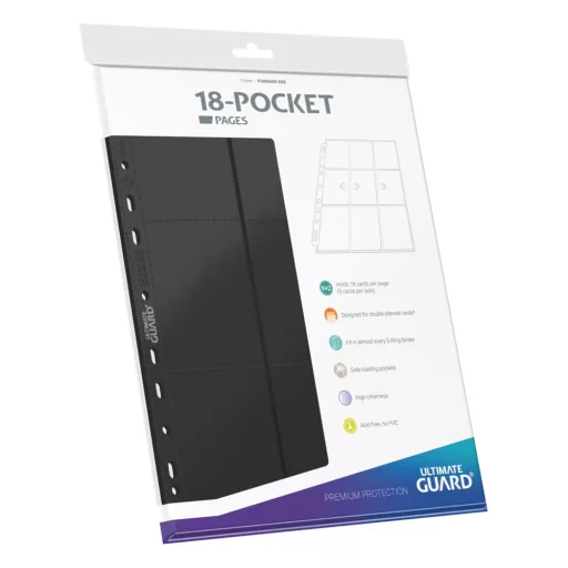 Ultimate Guard 18-Pocket Pages Side-Loading Black (10)