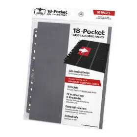 Ultimate Guard 18-Pocket Pages Side-Loading Grey (10)
