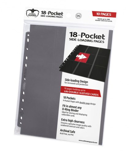 Ultimate Guard 18-Pocket Pages Side-Loading Grey (10)