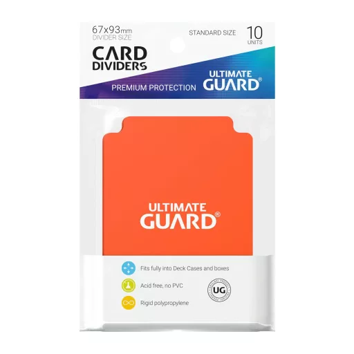 Ultimate Guard Card Dividers Standard Size Orange (10)
