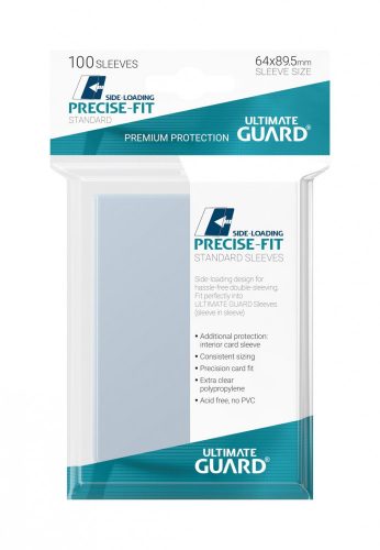 Ultimate Guard Precise-Fit Sleeves Side-Loading Standard Size Transparent (100)