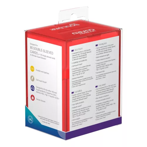 Ultimate Guard Boulder Deck Case 80+ Standard Size Ruby