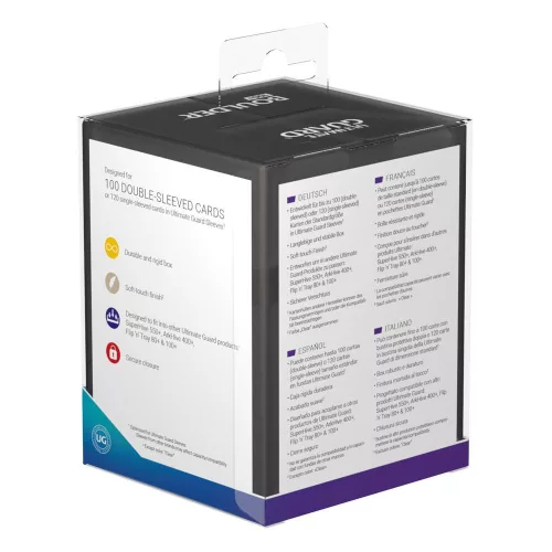Ultimate Guard Boulder Deck Case 100+ Standard Size Onyx