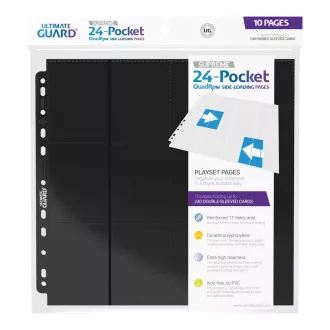   Ultimate Guard 24-Pocket QuadRow Pages Side-Loading Black (10)