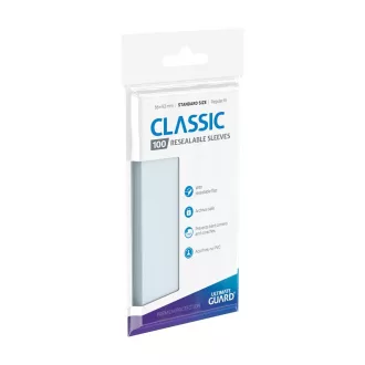   Ultimate Guard Classic Sleeves Resealable Standard Size Transparent (100)