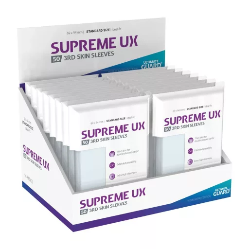 Ultimate Guard Supreme UX 3rd Skin Sleeves Standard Size Transparent (50)
