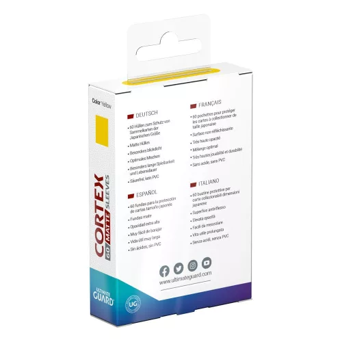 Ultimate Guard Cortex Sleeves Japanese Size Matte Yellow (60)