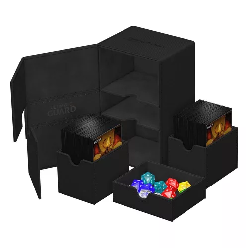 Ultimate Guard Twin Flip'n'Tray 160+ XenoSkin Monocolor Black