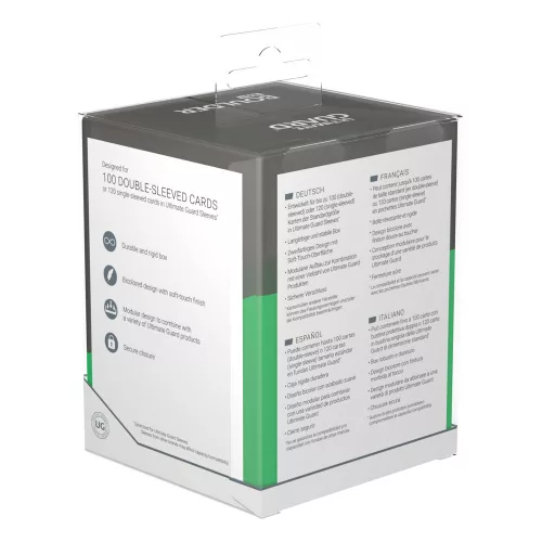 Ultimate Guard Boulder Deck Case 100+ SYNERGY Black/Green