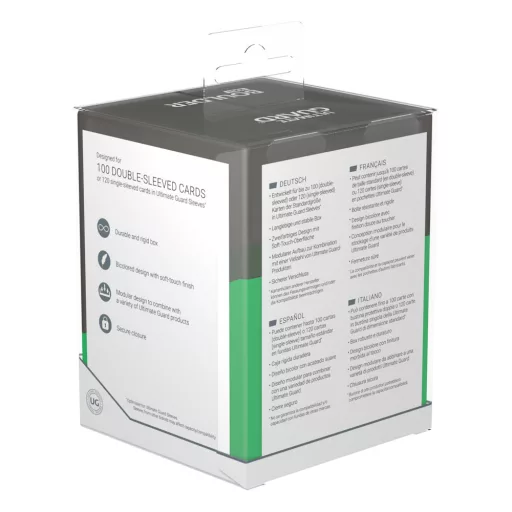 Ultimate Guard Boulder Deck Case 100+ SYNERGY Black/Green
