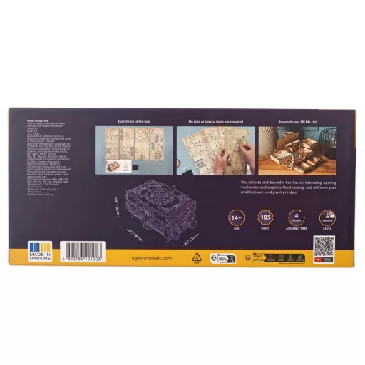 Ugears 3D Wooden Puzzle Antique Box