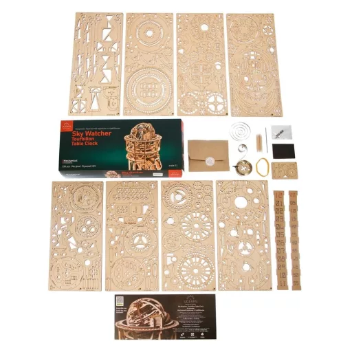 Ugears 3D Wooden Puzzle Sky Watcher Tourbillon Table Clock