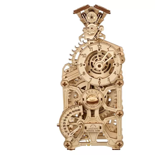 Ugears 3D Wooden Puzzle Engine Clock