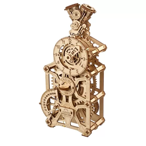 Ugears 3D Wooden Puzzle Engine Clock