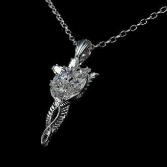   Lord of the Rings Replica 1/1 Pendant & Chain Evenstar (Sterling Silver)