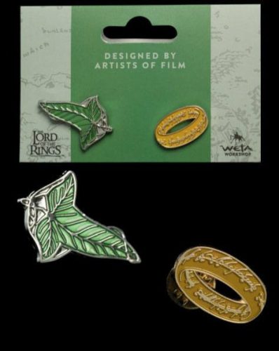 Lord of the Rings Collectors Kitűzők 2-Pack Elfen Leaf & One Ring
